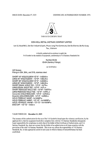 3-A Certificate